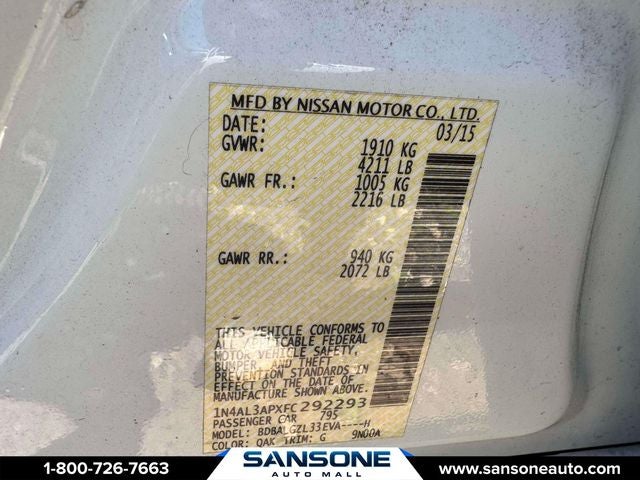 2015 Nissan Altima 2.5 S