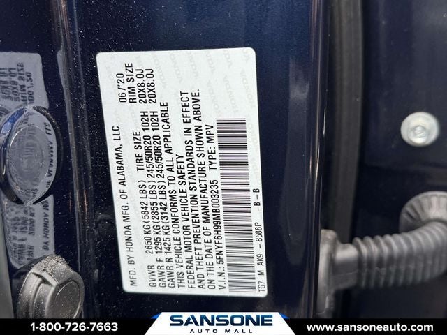 2021 Honda Pilot Touring 8 Passenger