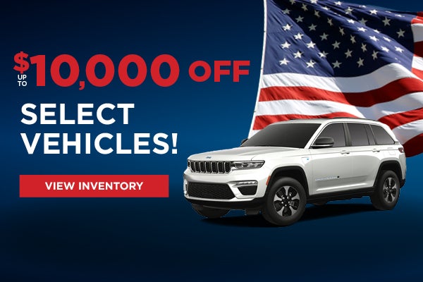 Up to $10,000 Off Select Vehicles